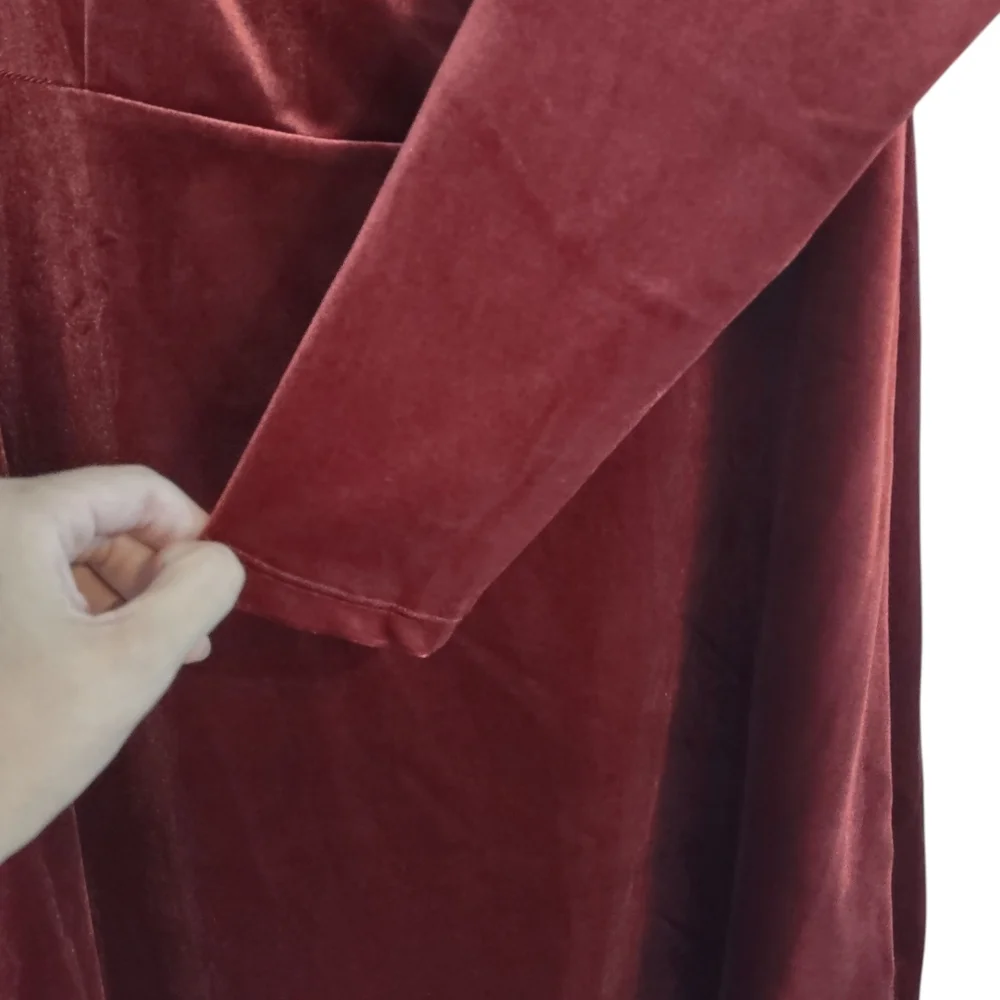 Old Navy Fit and Flare Velvet Mini Dress NWT Scarlet 2X - Picture 8 of 15